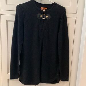 Tory Burch charcoal grey sweater in size small